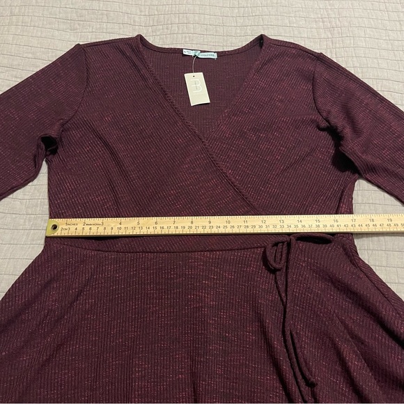 Maurices Women's Ribbed Sweater Dress with Wrap Front Size XL - Picture 5 of 8
